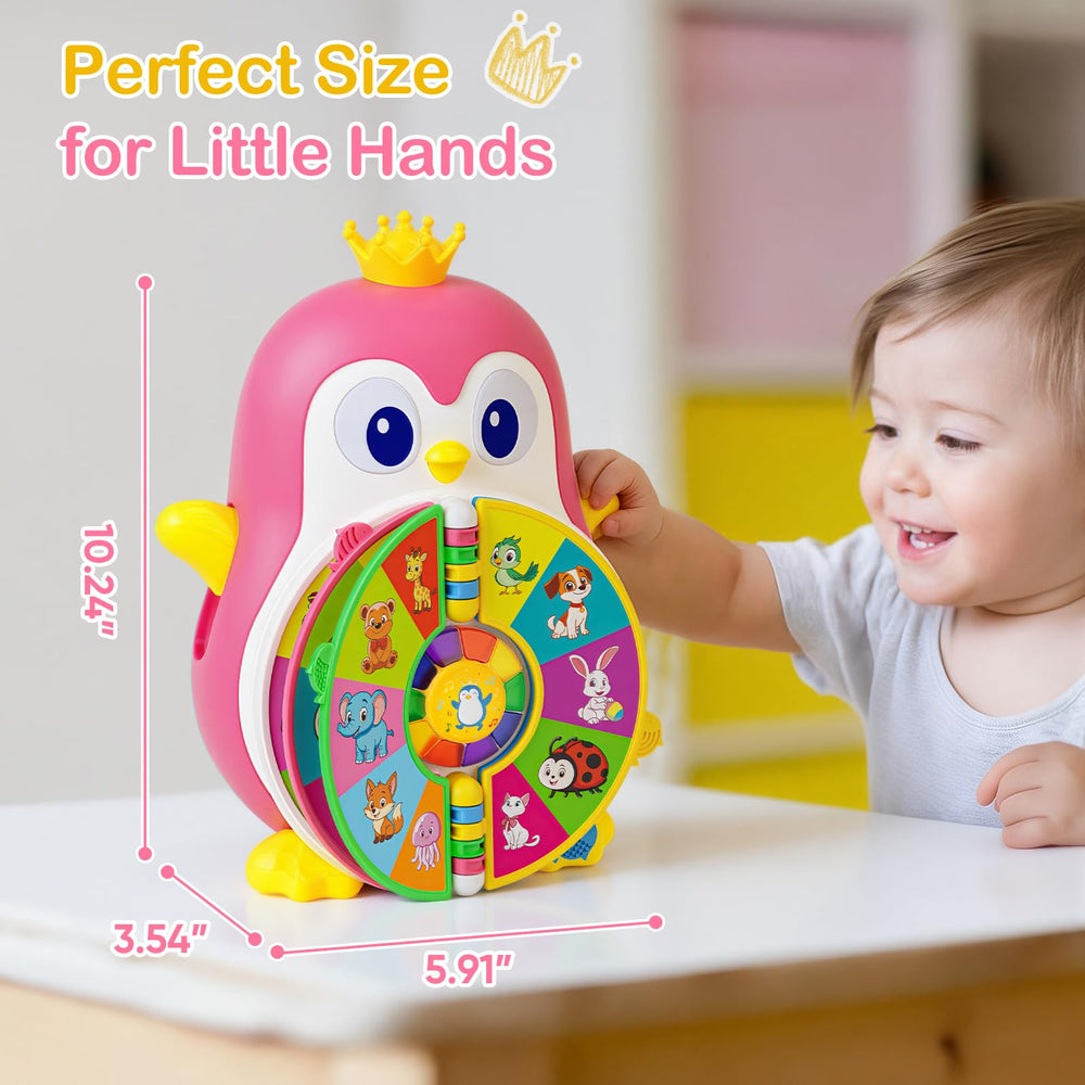 ToddlerCley penguin's bright, touch-responsive buttons reward engagement