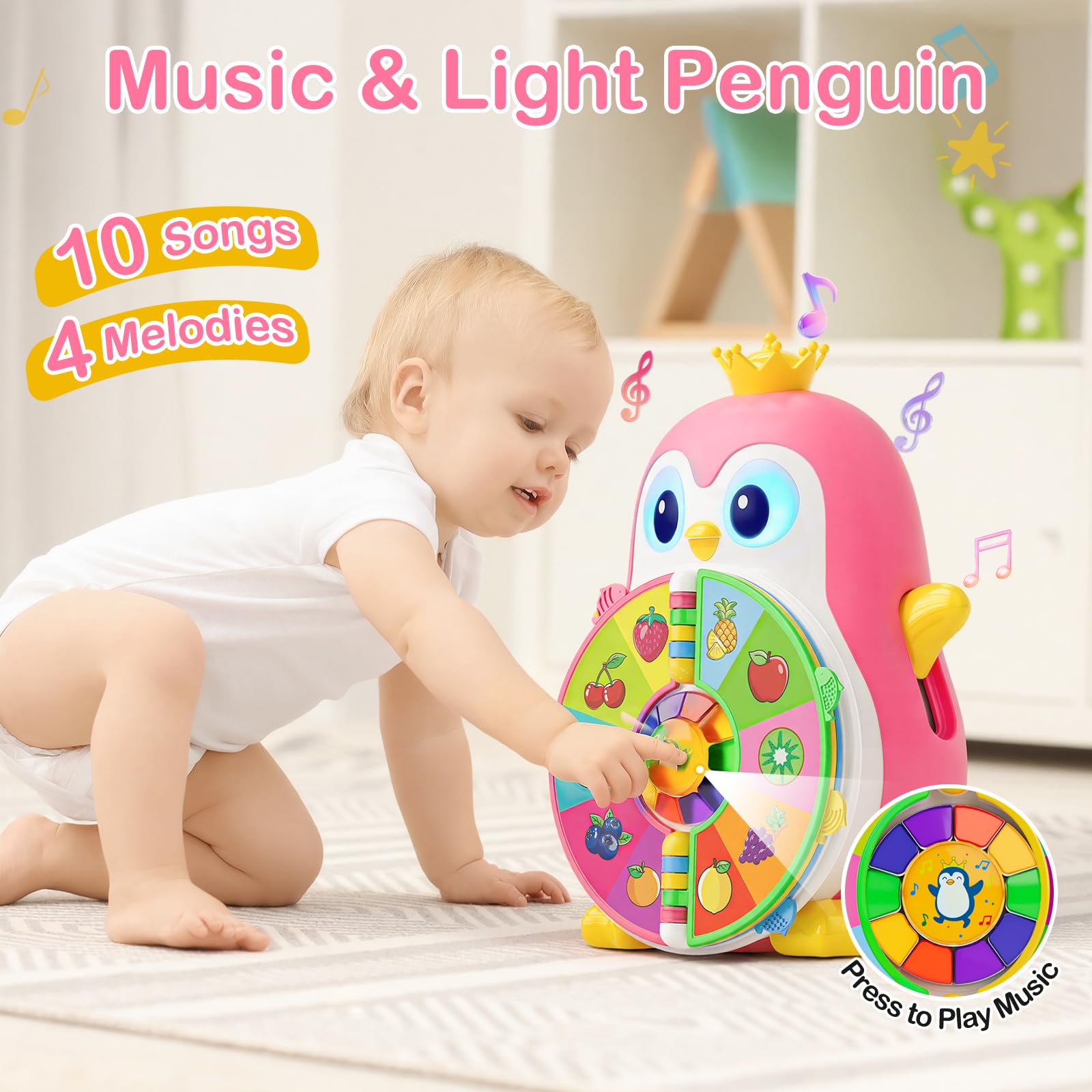 ToddlerCley durable ABS penguin with smooth edges for safe indoor use