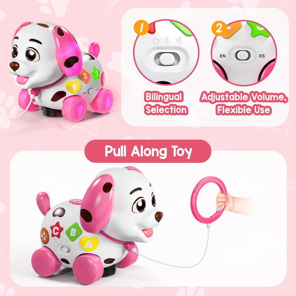 ToddlerCley bilingual buttons supporting English and Spanish learning