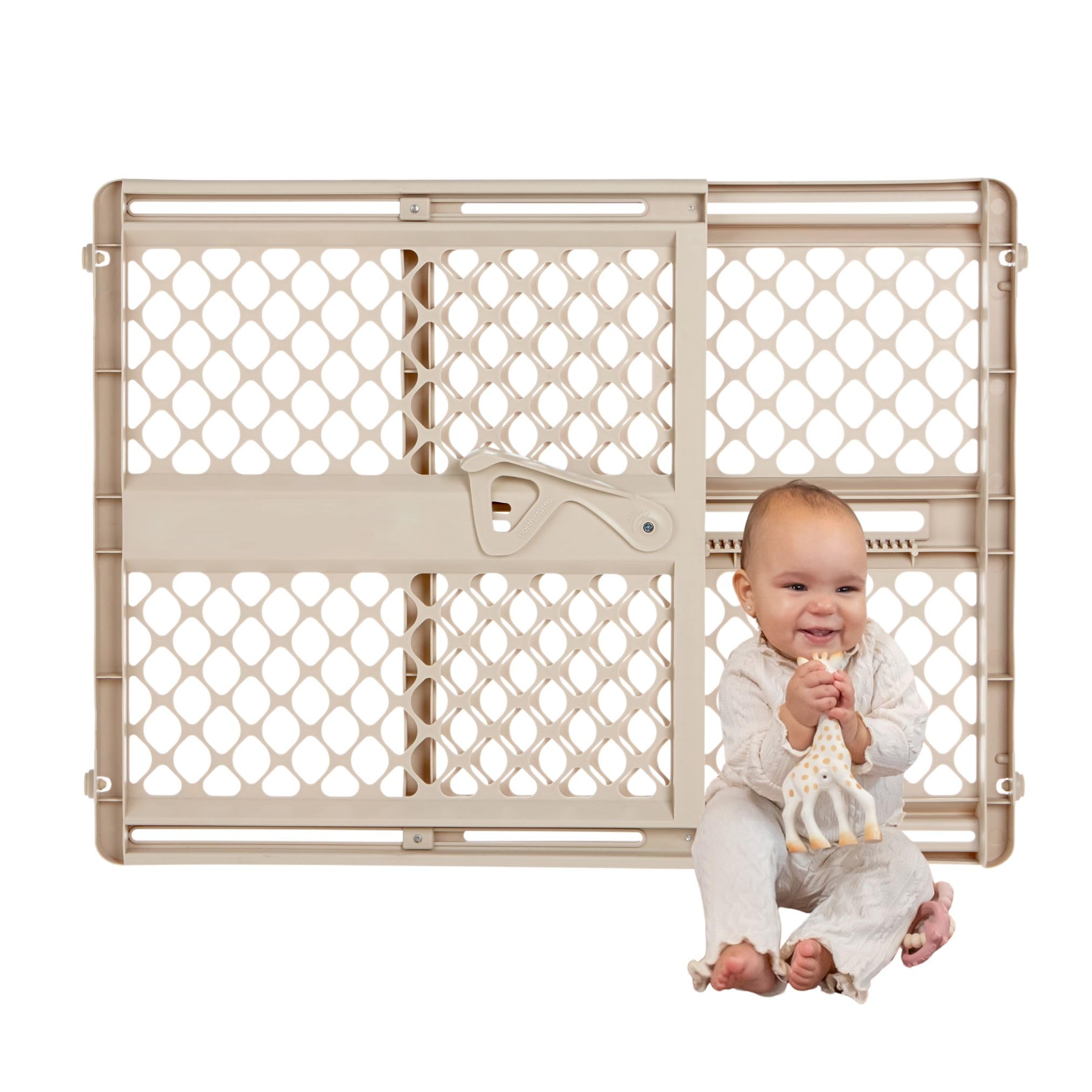 Toddleroo Supergate Ergo gate secured doorway for toddler safety