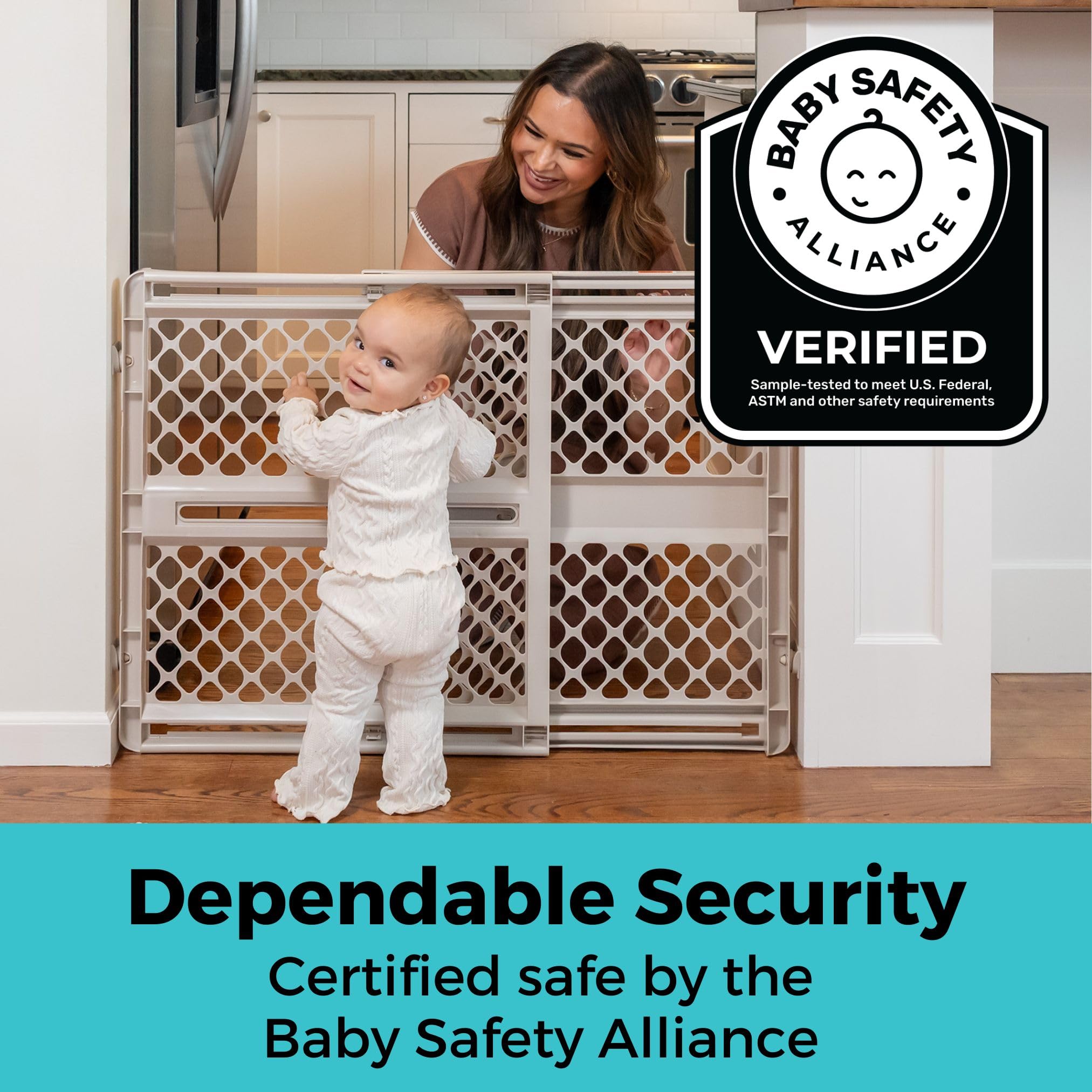 Toddleroo gate uses non-toxic materials BPA-free
