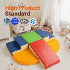 Todiby orange half-moon blocks support stacking and color learning