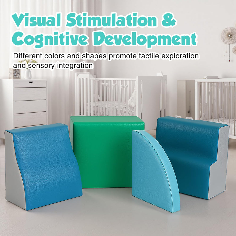 TODIBY stackable foam blocks help toddlers build new paths and play environments.