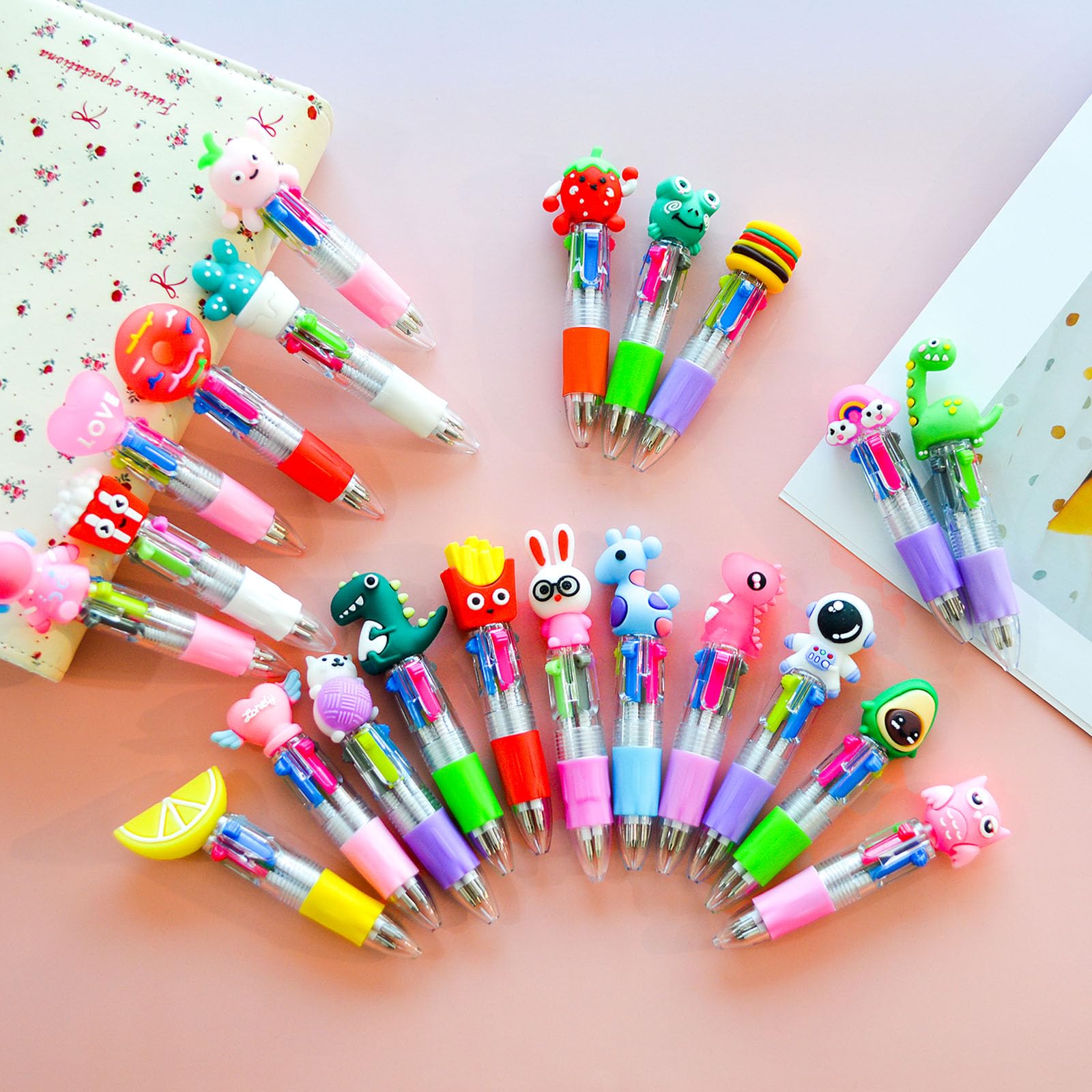 TOEMUR fruit-themed pens brighten notes and planners with playful graphics.