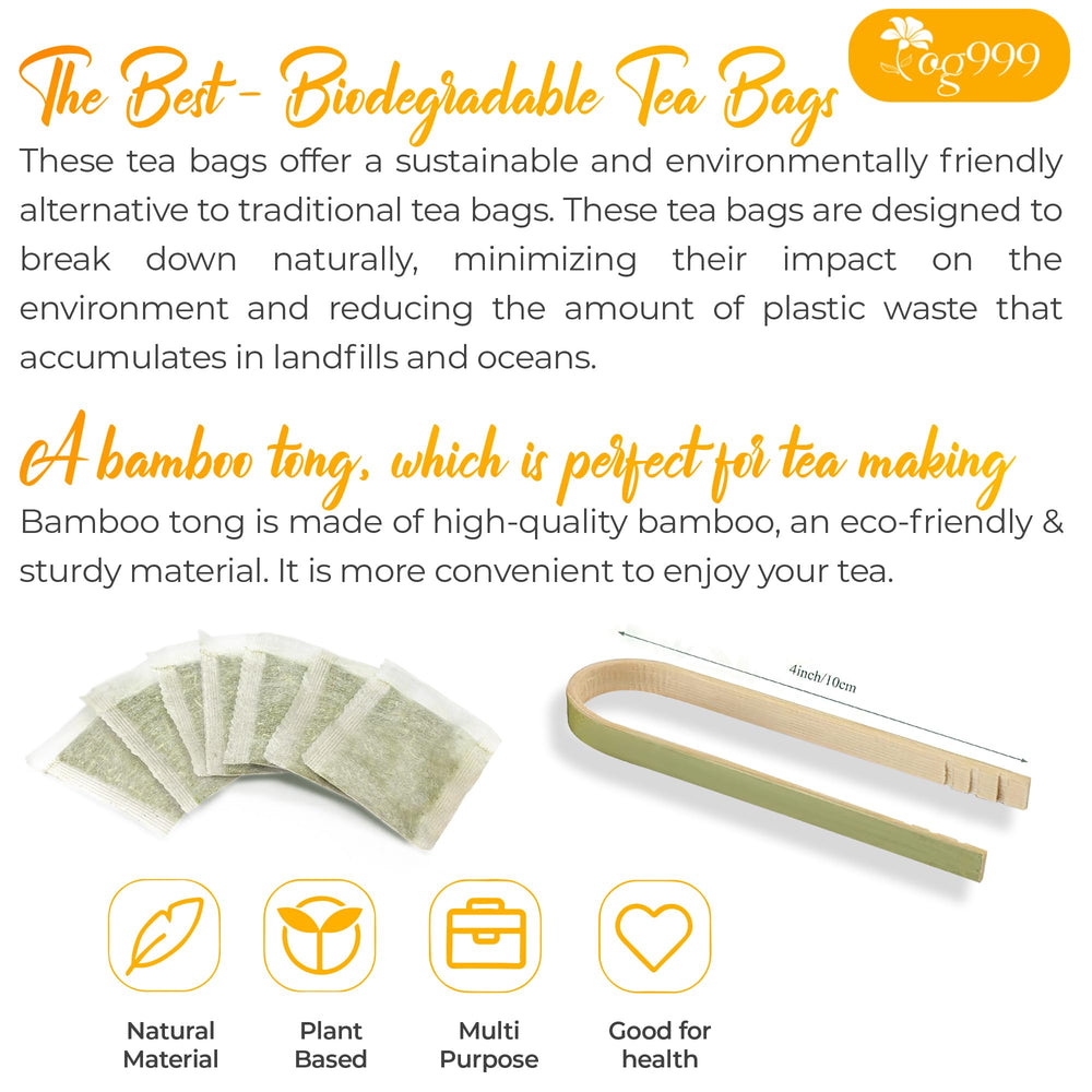 TOG999 On-the-go tea bags provide convenient daily brewing.