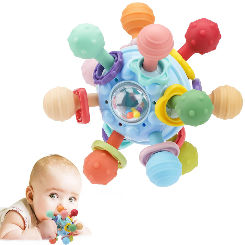 TOHIBEE Montessori sensory toy with colorful silicone balls for sensory exploration and grasping