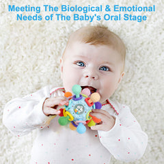 TOHIBEE sensory toy rattle ring promoting hand-eye coordination during playtime