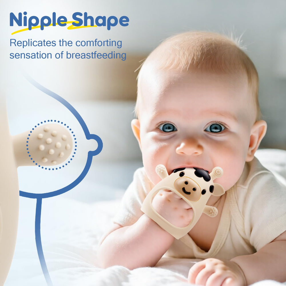 TOHIBEE on-hand shot; easy wear during play for quick soothing.