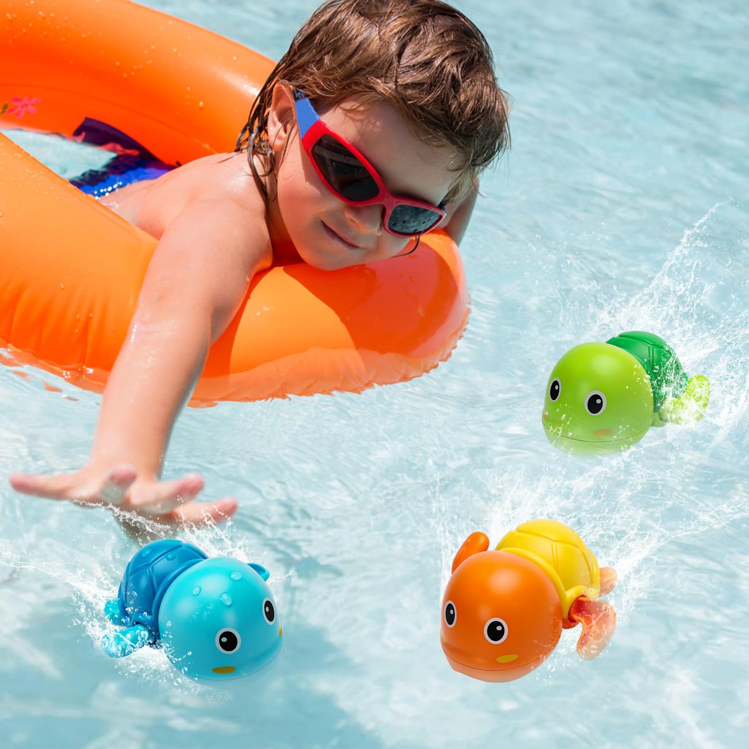 TOHIBEE baby bath play with turtles in tub boosts engagement.