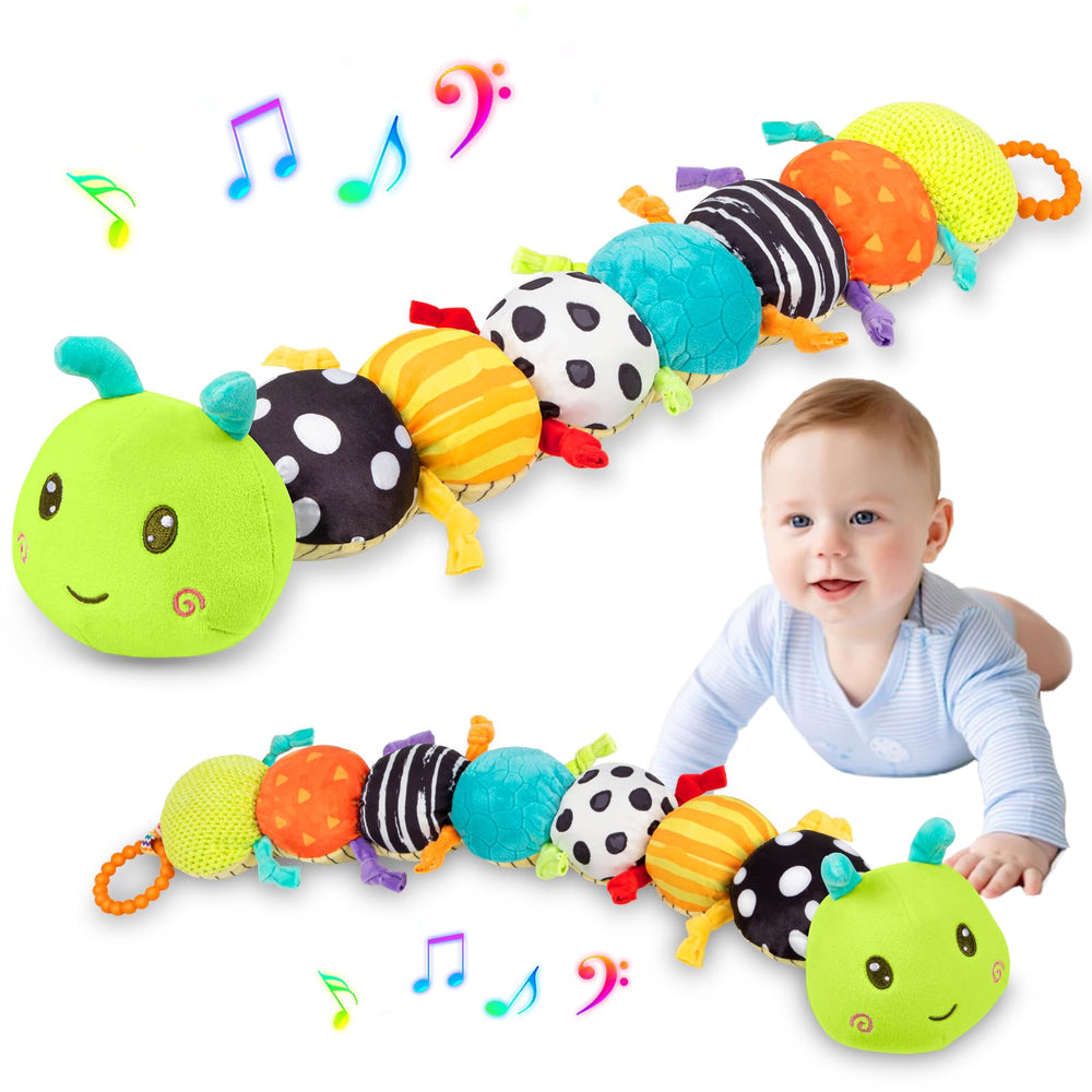 TOHIBEE musical caterpillar, vibrant design for tummy time and play