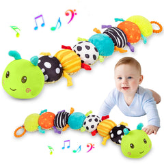 TOHIBEE musical caterpillar, vibrant design for tummy time and play
