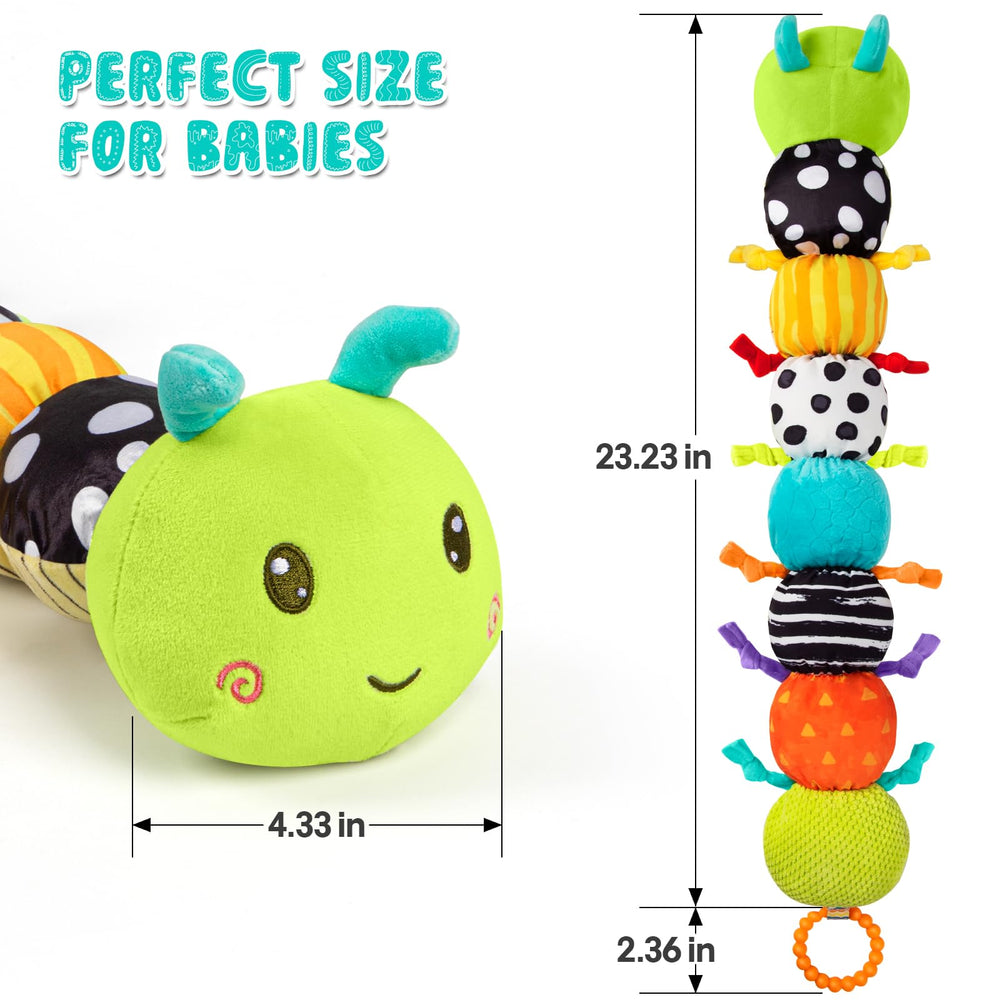 TOHIBEE stuffed caterpillar toy combines cuddling with learning fun