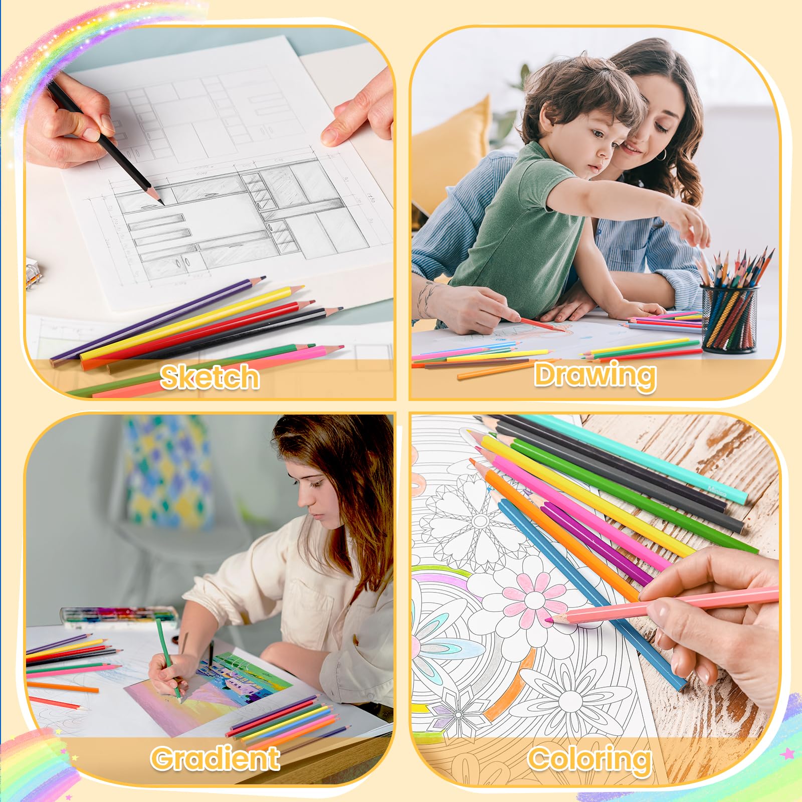Toidgy safe non-toxic wood pencils for worry-free coloring