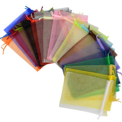 Tojwi organza bags close-up satin drawstring for secure storage.