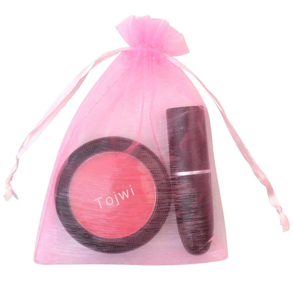 Tojwi organza bags wedding decor and party favors setup.