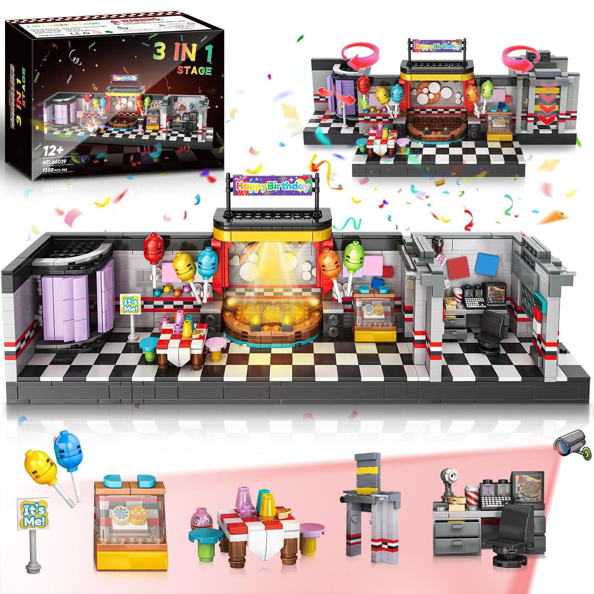 Tokmoc Pro Security Room Building Block Toy setup recreates the iconic game stage for immersive play.
