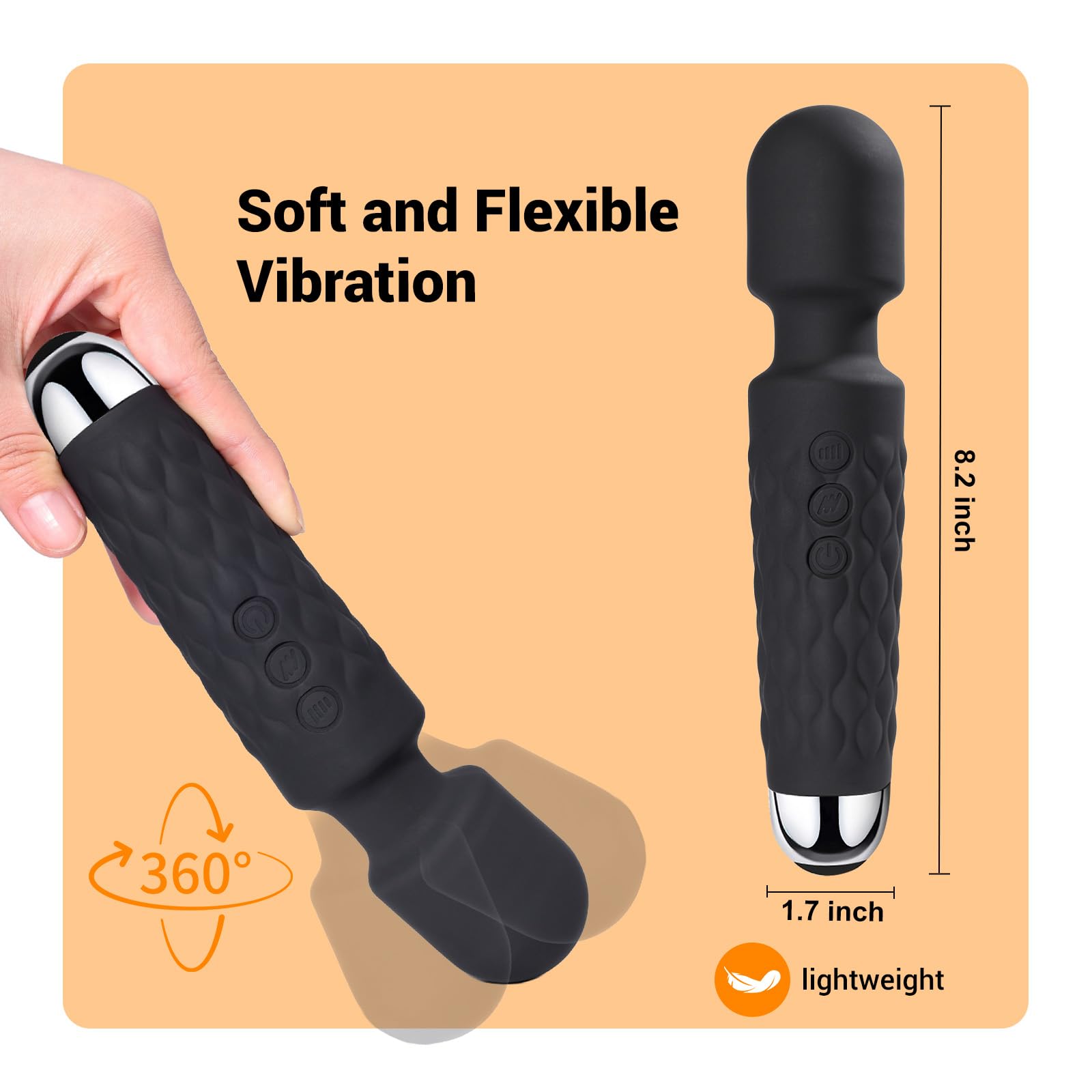 Tokomes waterproof silicone massager is easy to clean and ready for wet use.