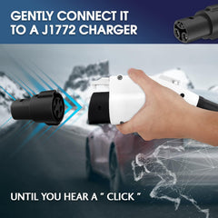 Outdoor charging with TOKREAL J1772 adapter in use