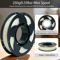 Toksen3D glow gradient rainbow filament offers precise 1.75mm diameter tolerance for consistent prints.