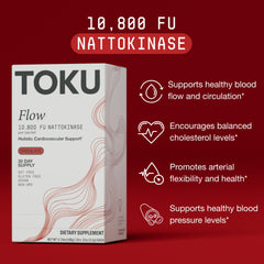 Toku Flow dissolving powder in water, plant-based and easy to mix