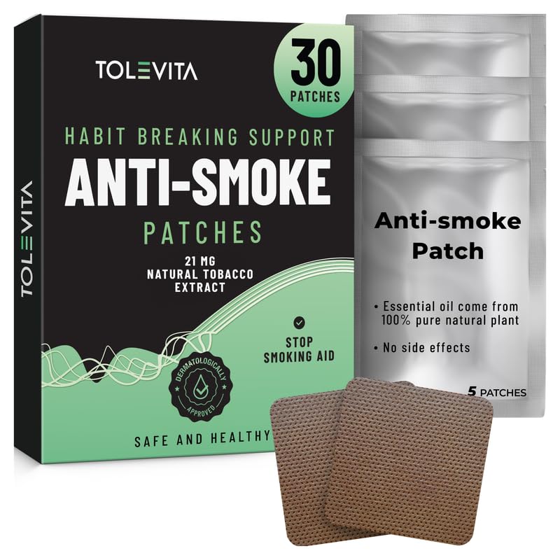 TOLEVITA Anti-Smoke Patches box with a 30-day supply for craving support