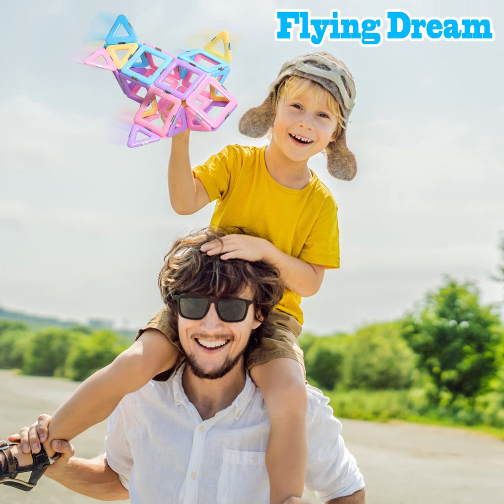 Tolnetr Magnetic Tiles BPA-free ABS construction with strong magnets for safe fun.