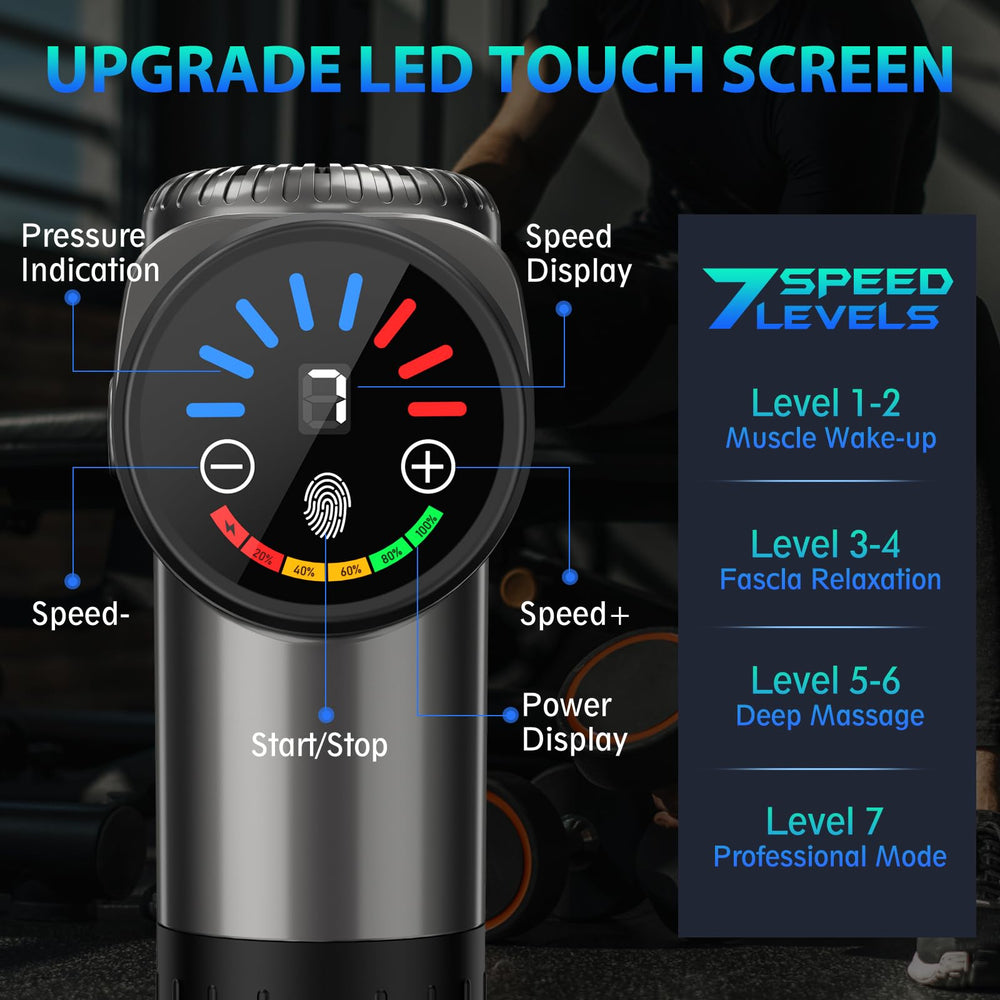 TOLOCO massage gun with 10 heads for full-body relaxation
