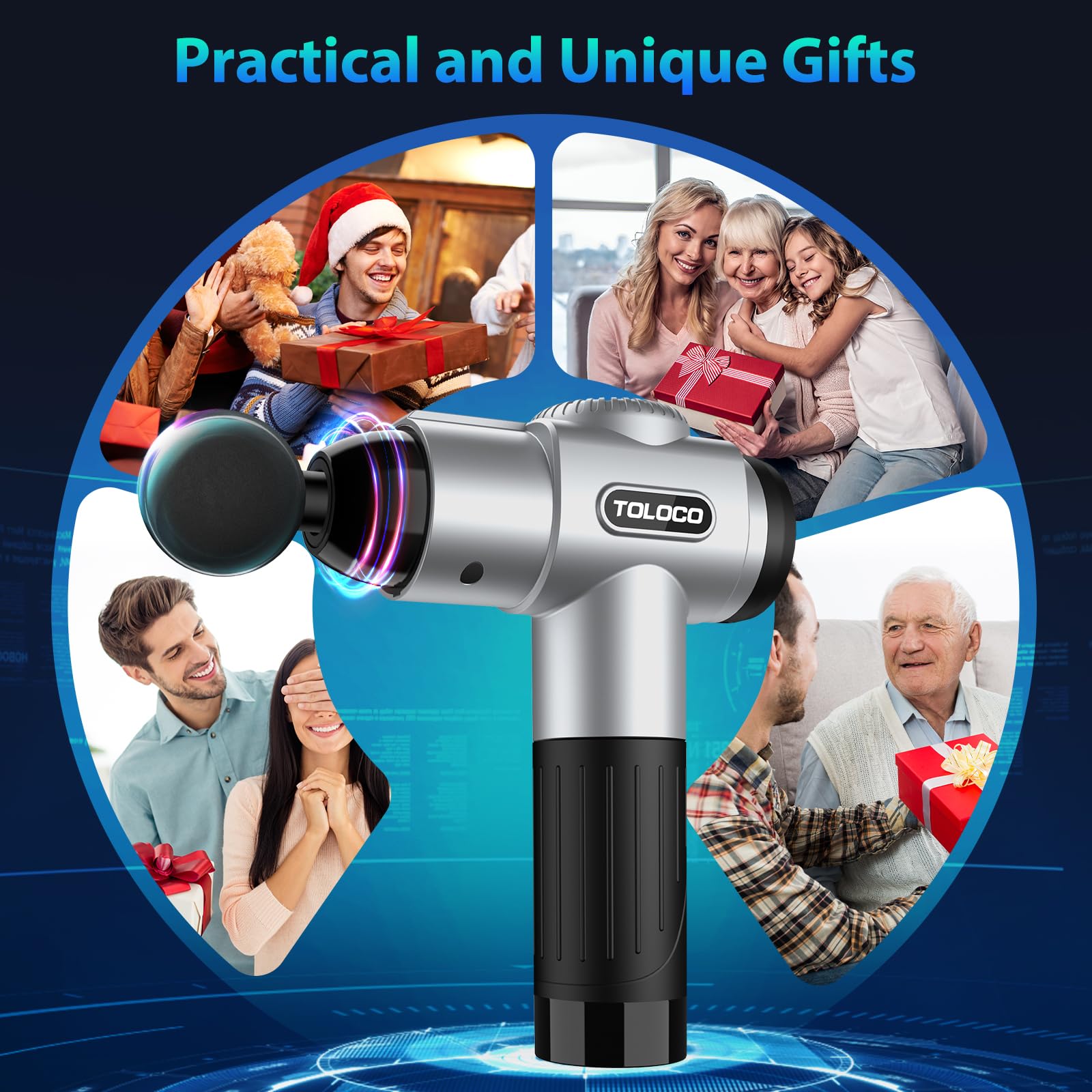 TOLOCO massage gun compact portable design for travel-friendly use
