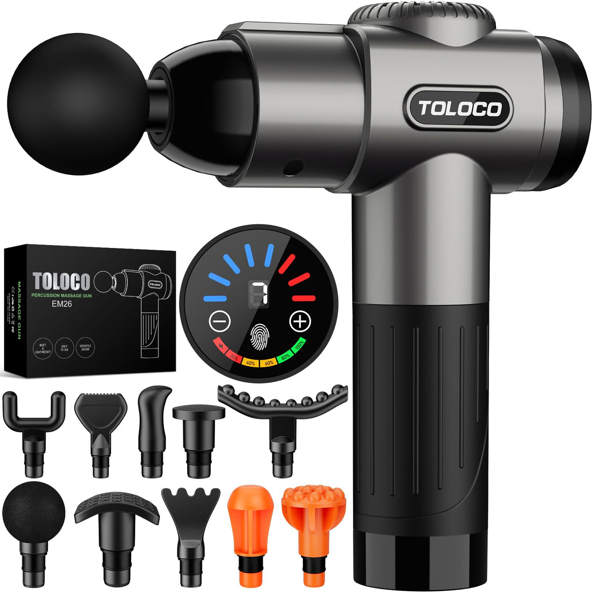 TOLOCO massage gun with deep-tissue penetration for fast muscle relief