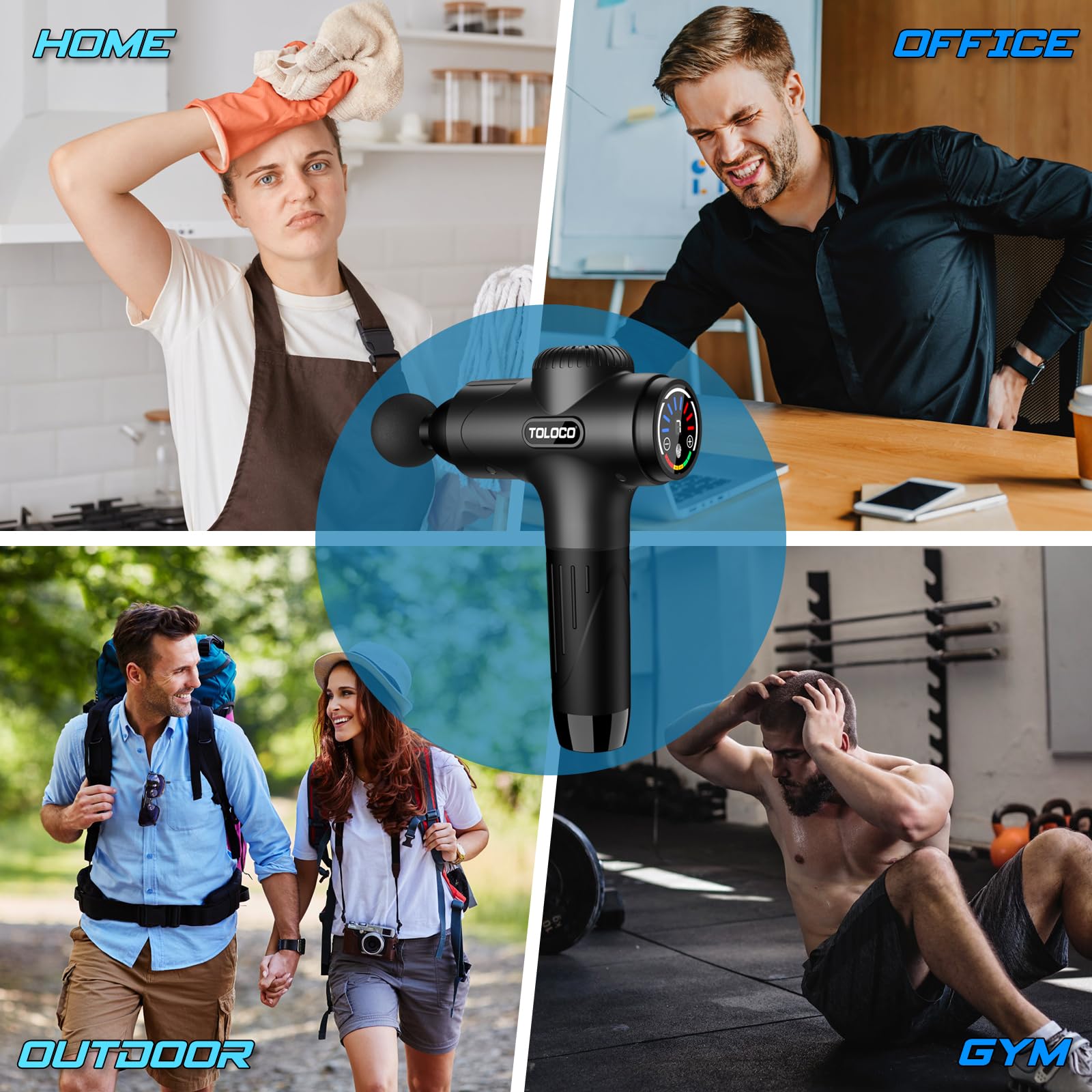 TOLOCO massage gun compact case enables easy carry