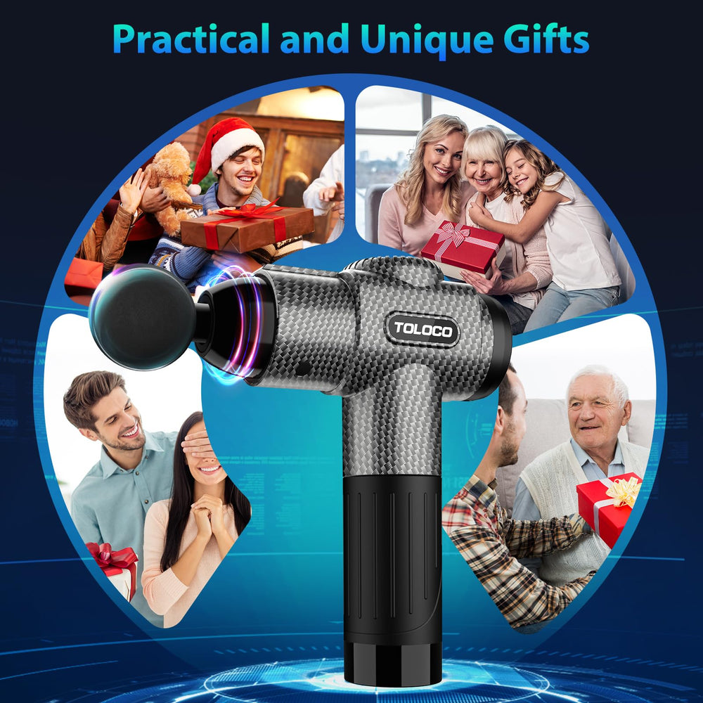 TOLOCO Massage Gun up to 6 hours of use on a single charge.