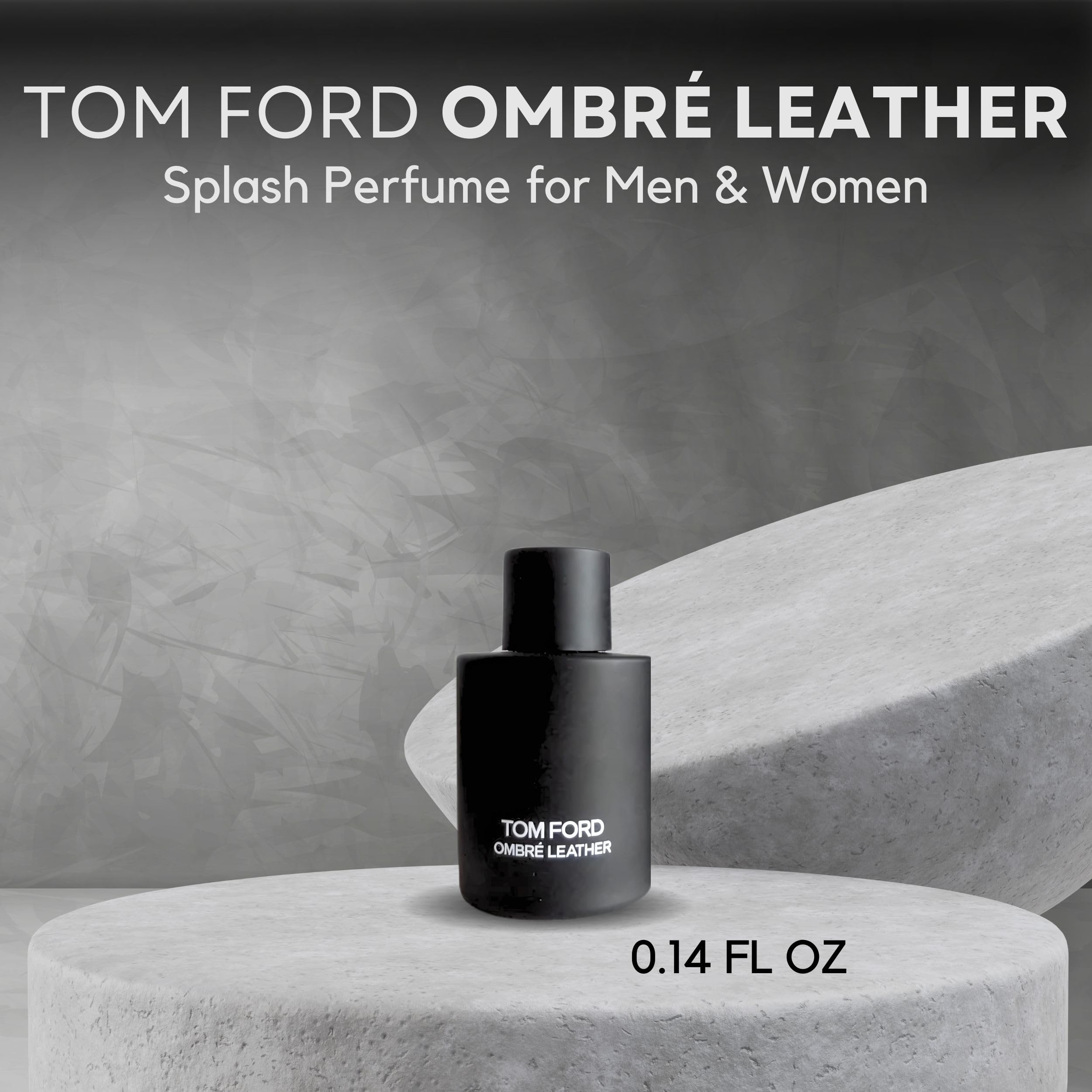 Tom Ford Ombre Leather mini bottle front view highlights compact, travel-friendly design.