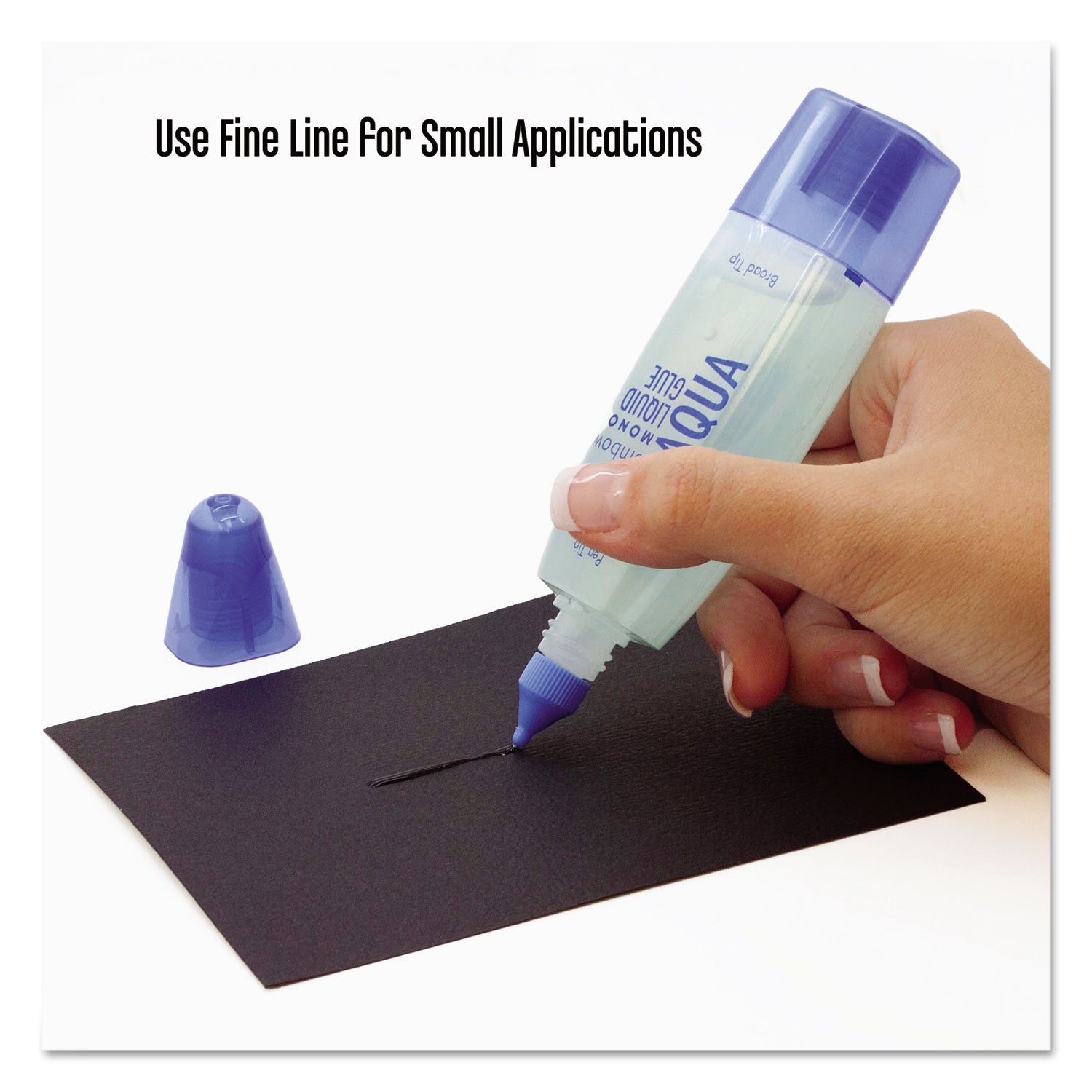 Tombow MONO Aqua dries clear on paper for seamless mounting.
