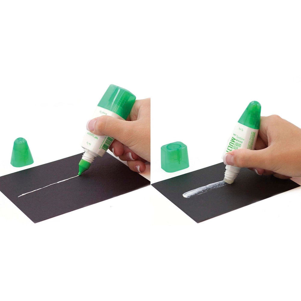 Tombow Mono Multi Glue close up shows clear drying adhesive for scrapbooking