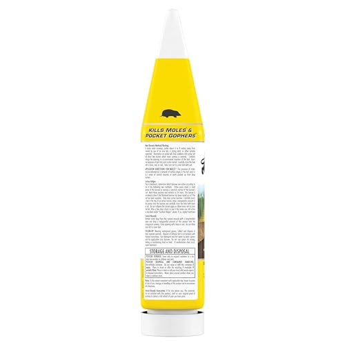 Angled view of Tomcat bait bottle highlighting compact design