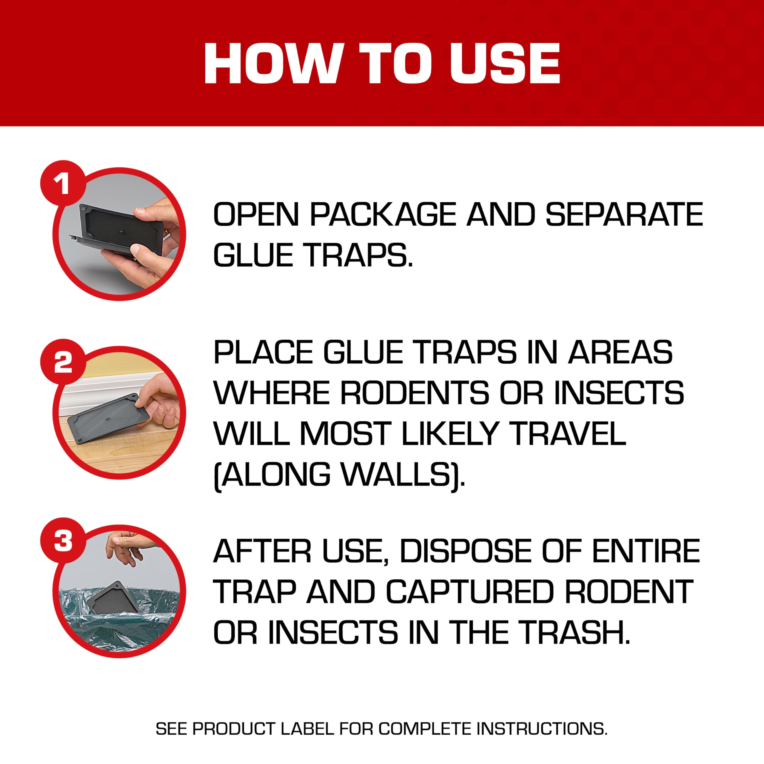 Tomcat Glue Traps Eugenol scent enhances stickiness without bait.