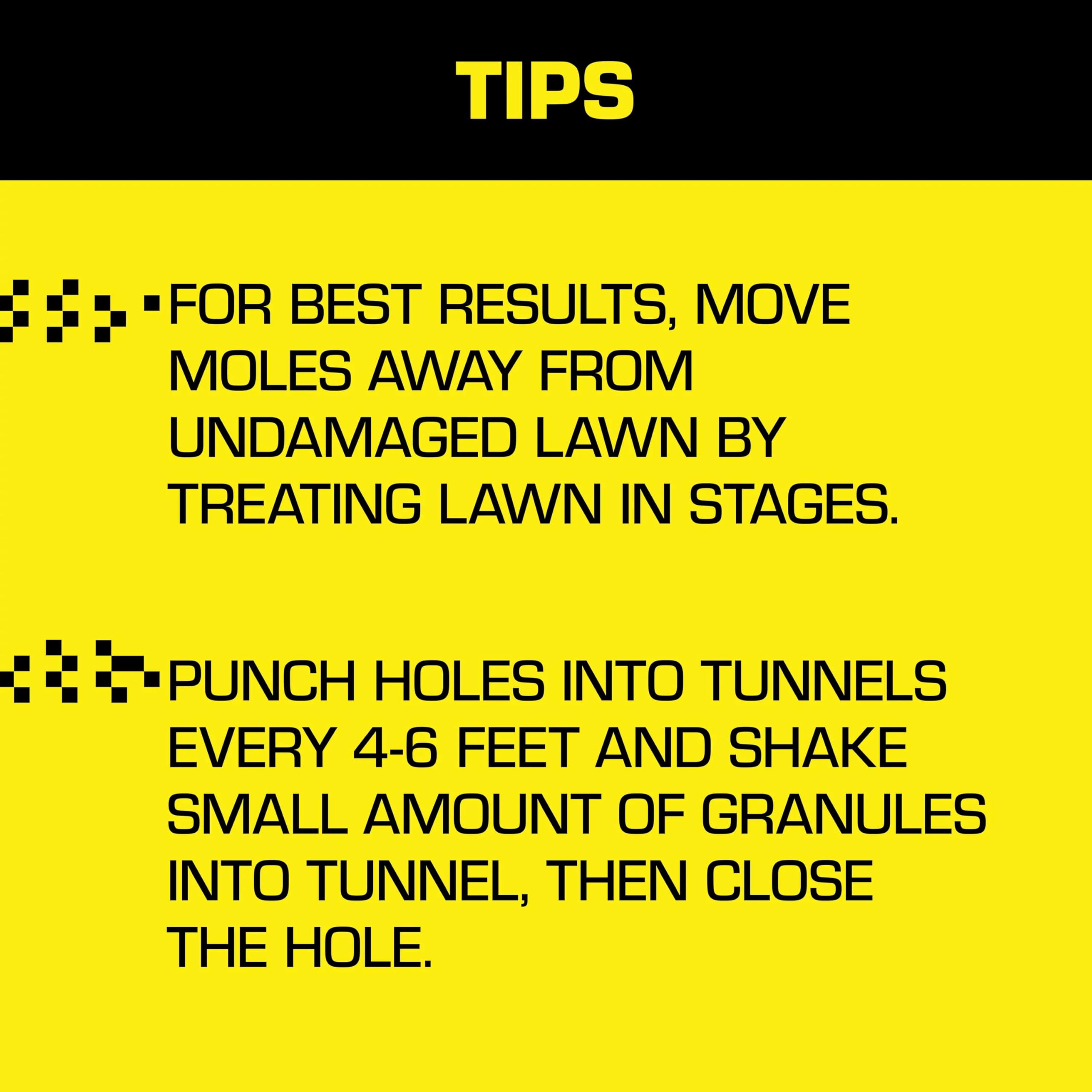 Tomcat granules emulsify with water for easy mixing.