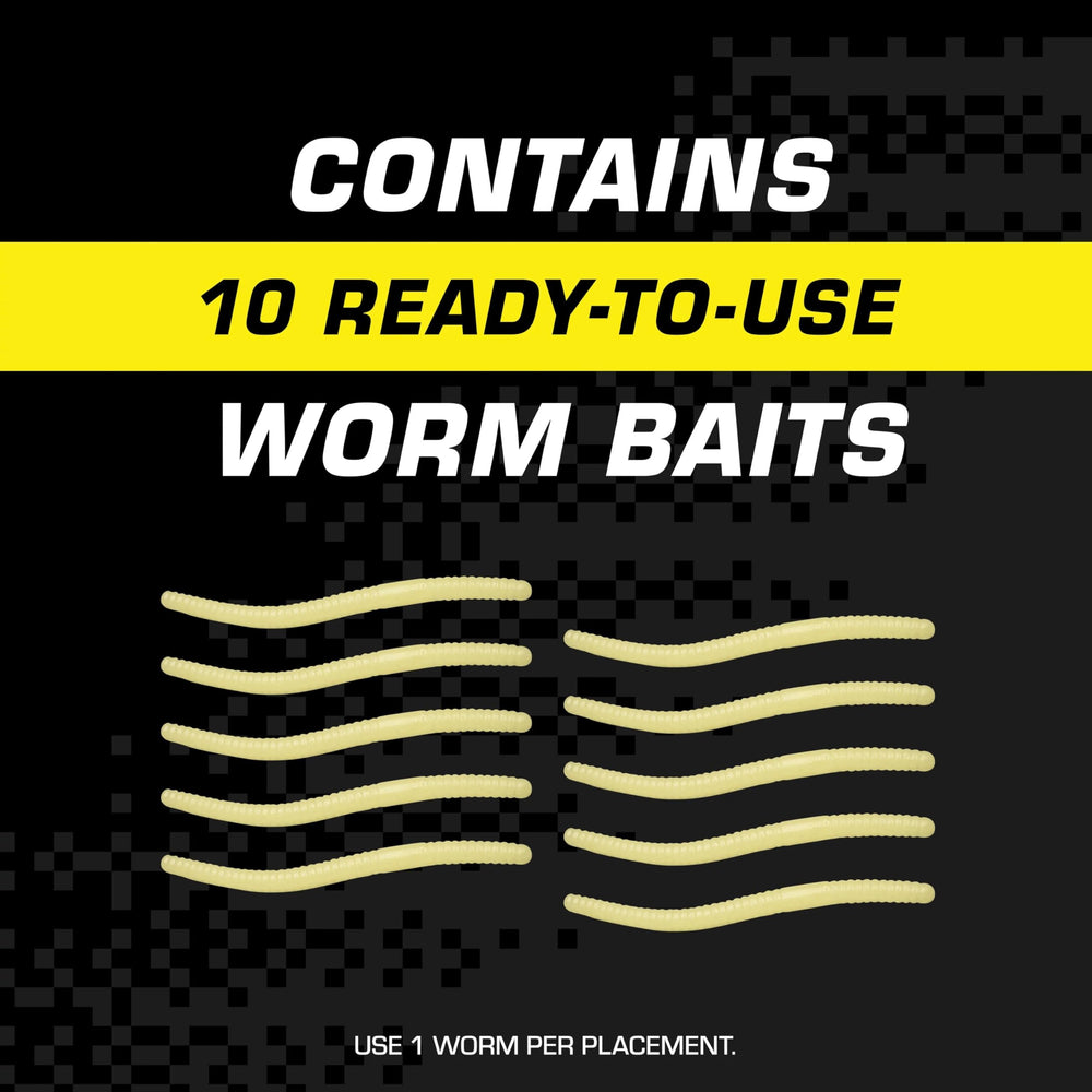 Close-up of earthworm-mimicking texture on Tomcat Mole Killer strips.