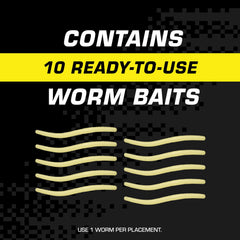 Close-up of earthworm-mimicking texture on Tomcat Mole Killer strips.