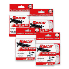 Tomcat Press 'N Set mouse trap front view showing easy setup for quick placement