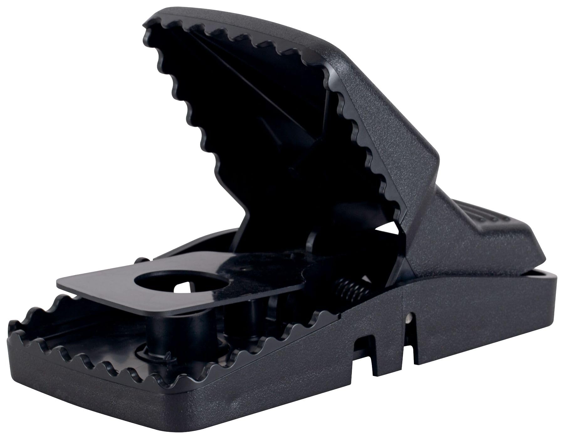 Tomcat Rat Snap Trap with removable bait cup for easy baiting without handling.