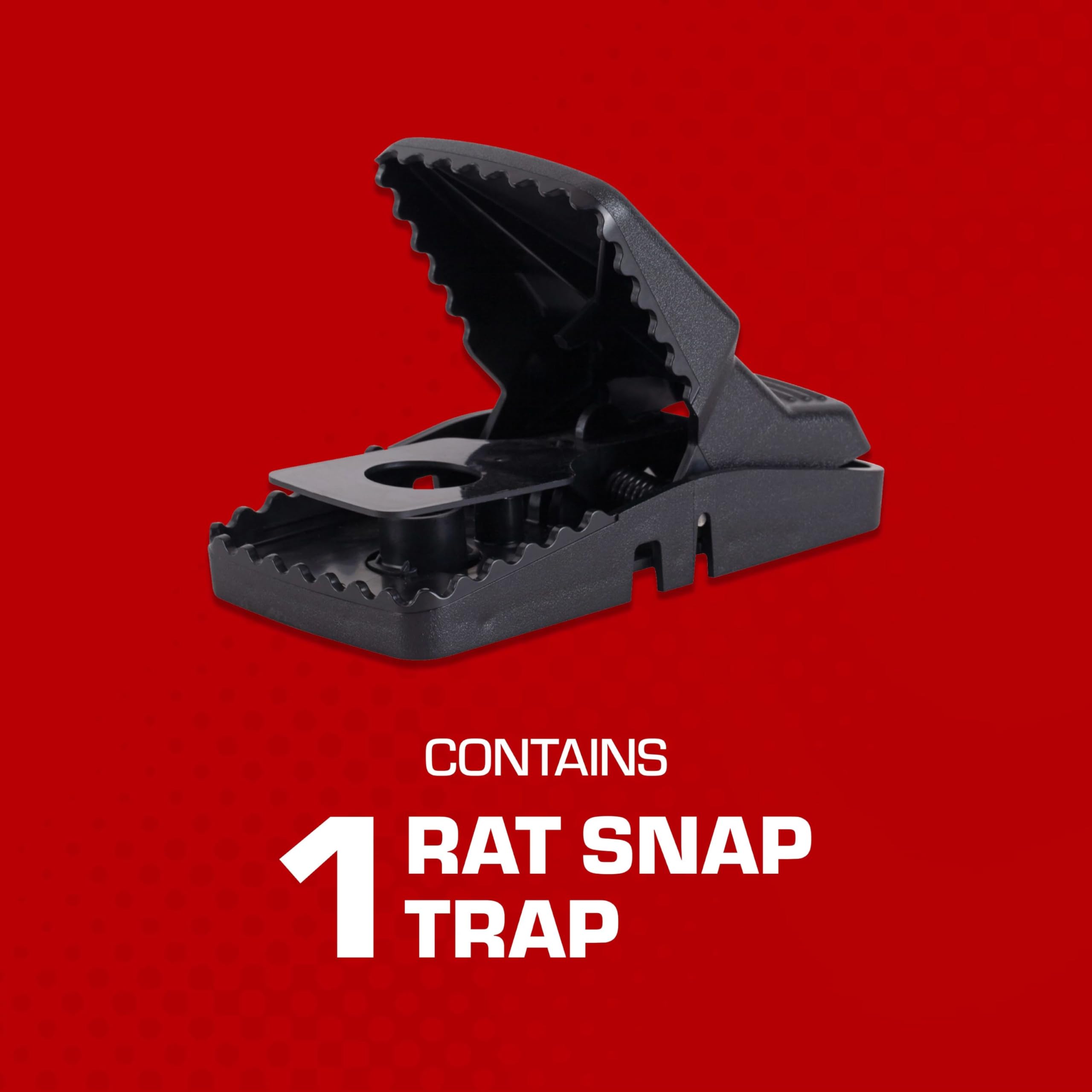 Tomcat Rat Snap Trap detail of interlocking teeth reducing escape risk.