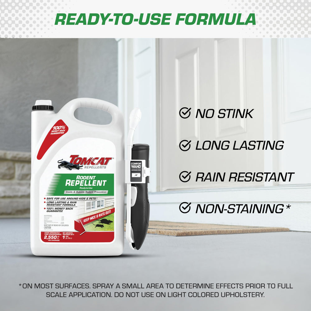 Indoor cracks and crevices sprayed for long-lasting deterrence