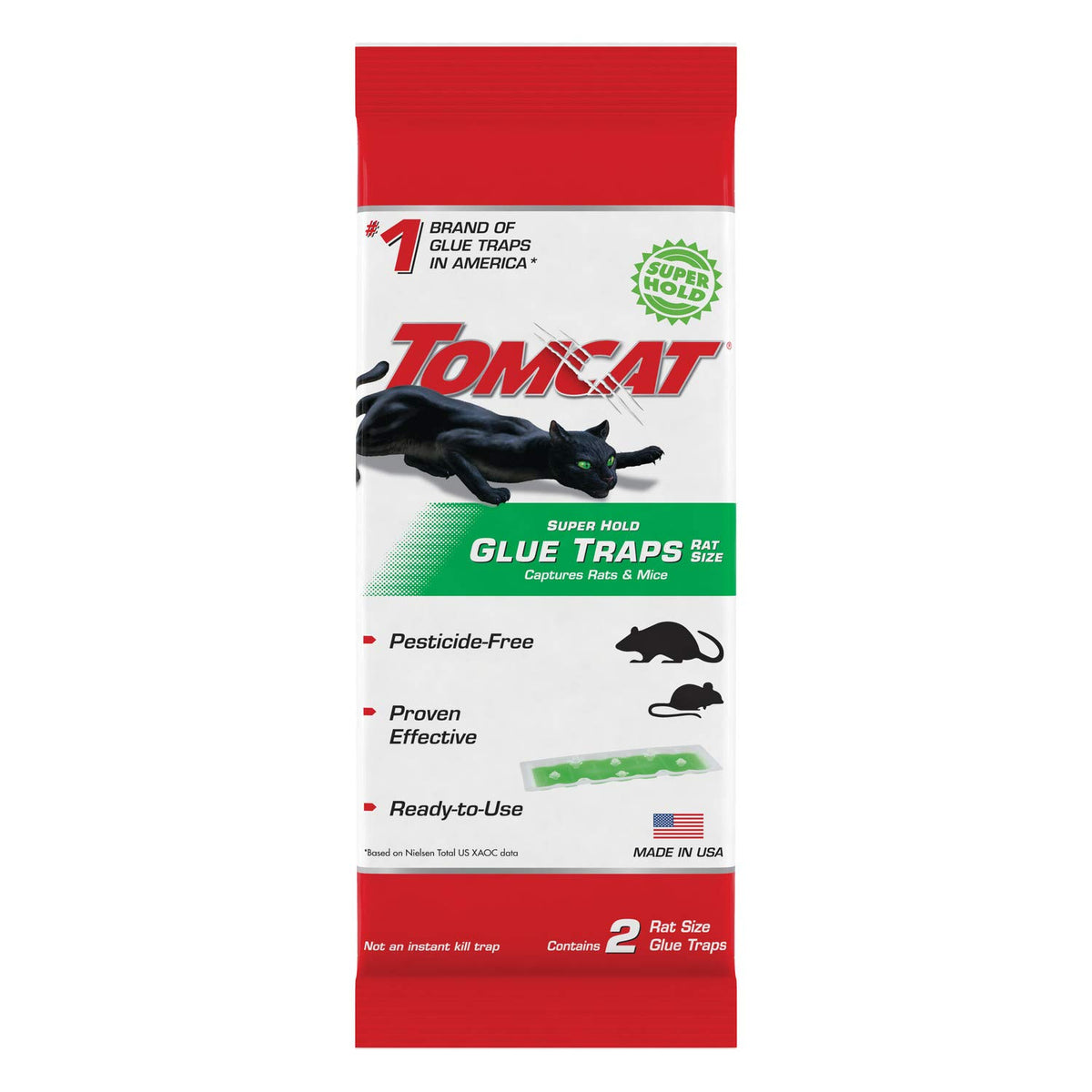 Tomcat Super Hold Glue Traps front view for strong adhesion and quick captures.