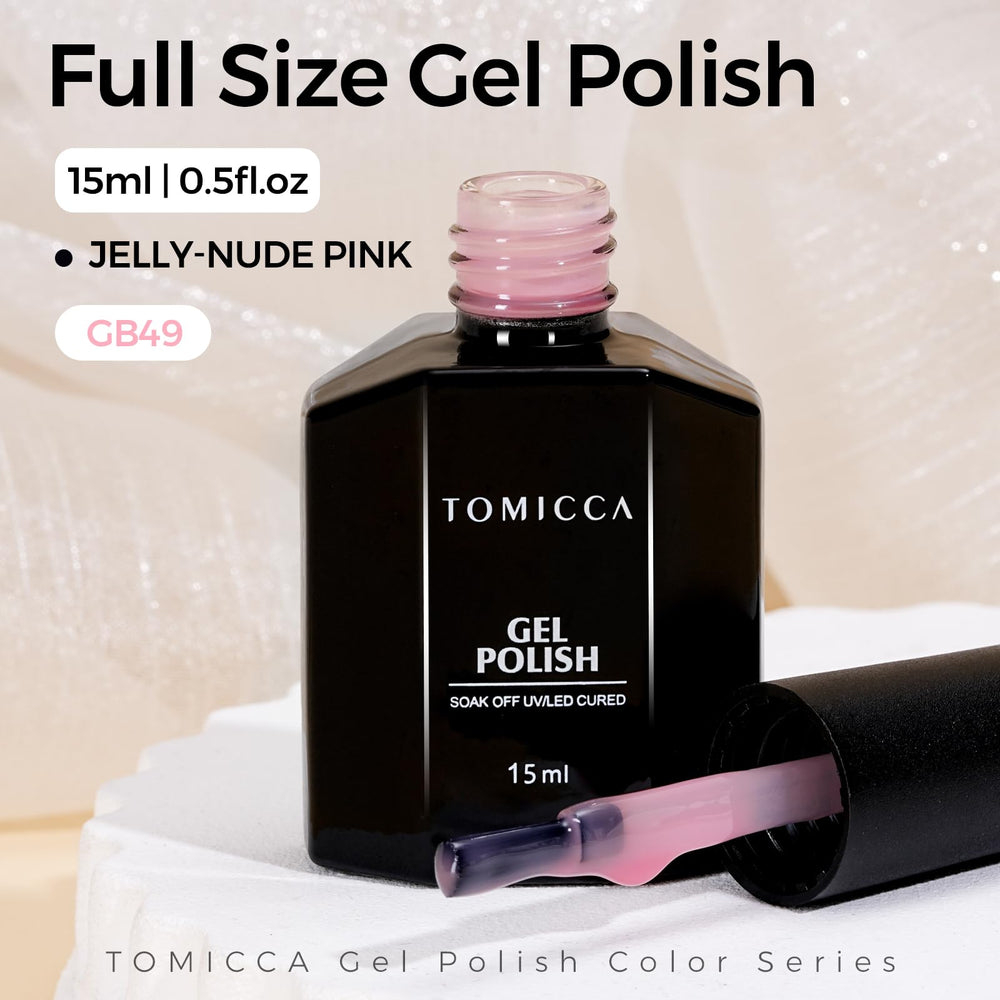 TOMICCA DIY manicure with jelly pink gel polish kit.