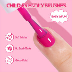 TOMICCA brush close-up shows neat, kid-friendly application.