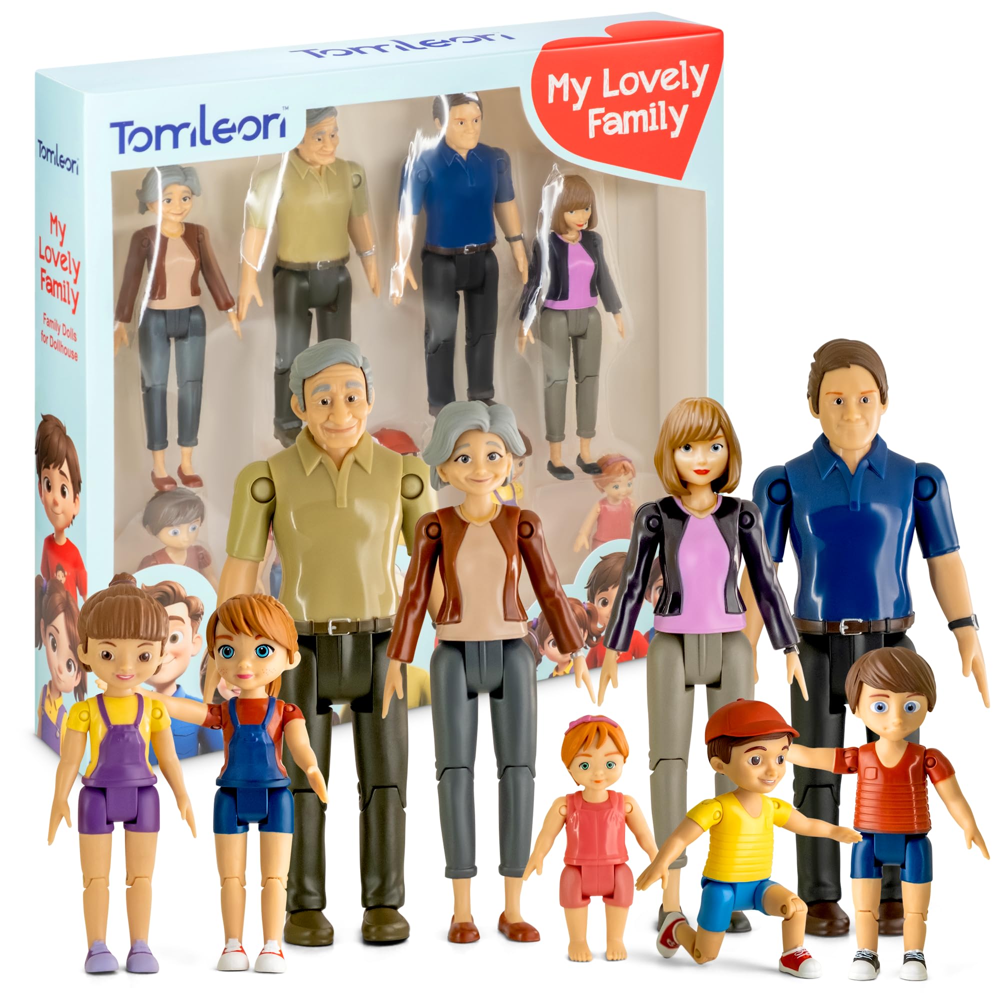 TOMLEON dollhouse baby-girl figure for tender caregiving scenes