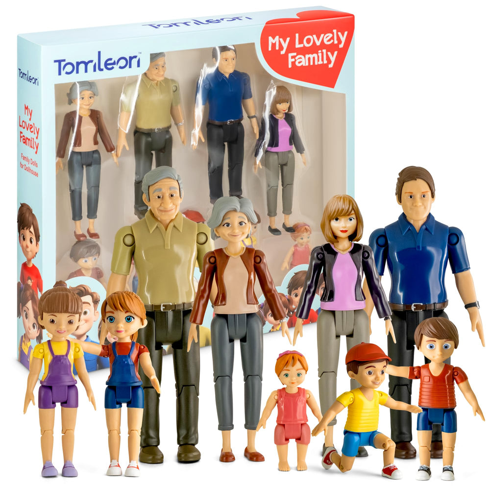 TOMLEON dollhouse baby-girl figure for tender caregiving scenes