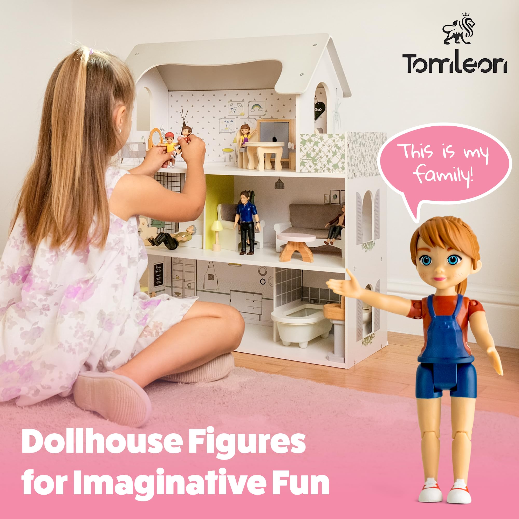 TOMLEON dollhouse brother figure for sibling interactions