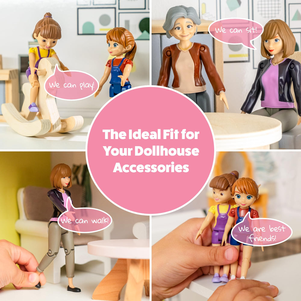 TOMLEON dollhouse grandma figure for nurturing scenes